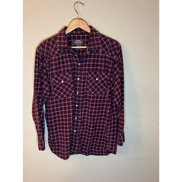 Moose Creek‎ Pearl Snap Long Sleeve Shirt - Mens Large - Picture 1 of 5